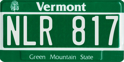 VT license plate NLR817
