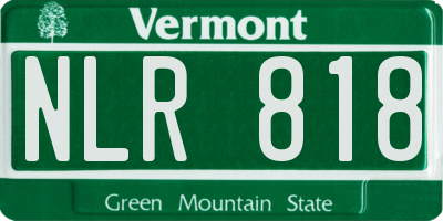 VT license plate NLR818