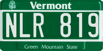 VT license plate NLR819