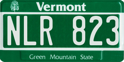 VT license plate NLR823