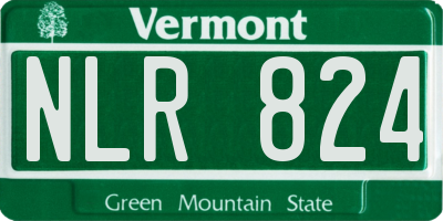 VT license plate NLR824