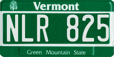 VT license plate NLR825