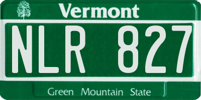 VT license plate NLR827