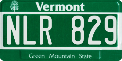 VT license plate NLR829