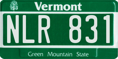 VT license plate NLR831