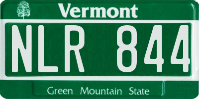 VT license plate NLR844