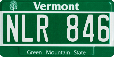VT license plate NLR846