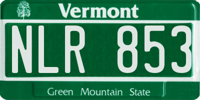 VT license plate NLR853