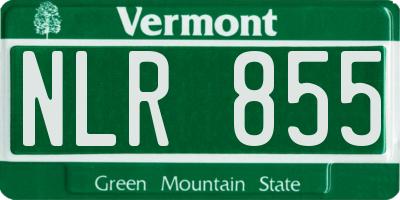 VT license plate NLR855