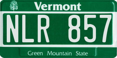 VT license plate NLR857
