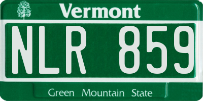 VT license plate NLR859