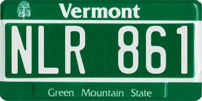 VT license plate NLR861