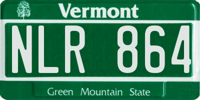 VT license plate NLR864