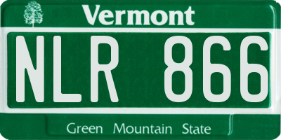 VT license plate NLR866