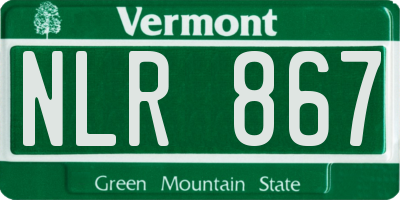 VT license plate NLR867