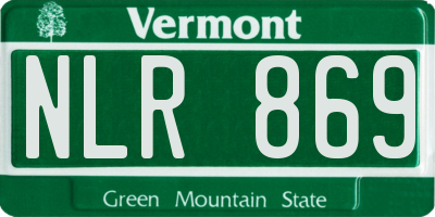 VT license plate NLR869