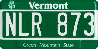 VT license plate NLR873