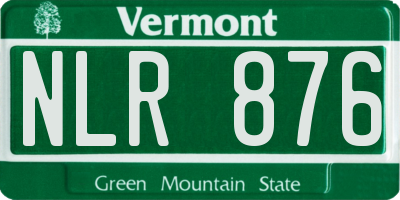 VT license plate NLR876