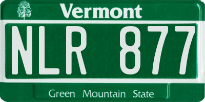 VT license plate NLR877