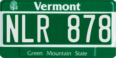 VT license plate NLR878