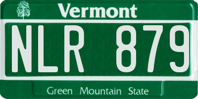 VT license plate NLR879