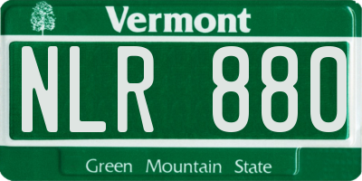 VT license plate NLR880