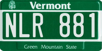 VT license plate NLR881