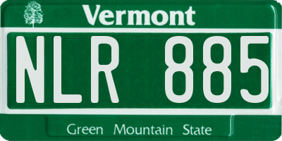 VT license plate NLR885