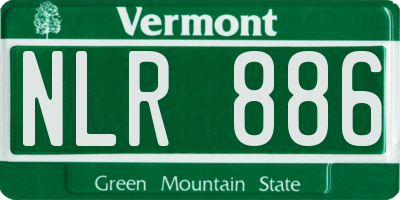 VT license plate NLR886