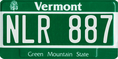 VT license plate NLR887