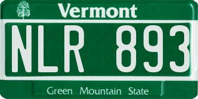 VT license plate NLR893
