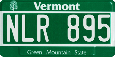 VT license plate NLR895