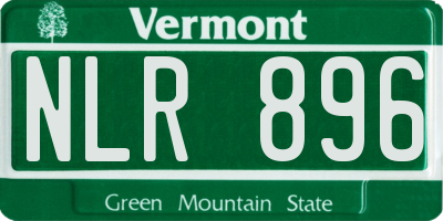 VT license plate NLR896