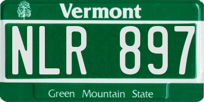 VT license plate NLR897