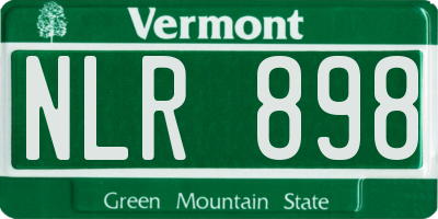 VT license plate NLR898