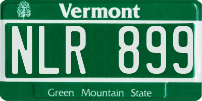 VT license plate NLR899
