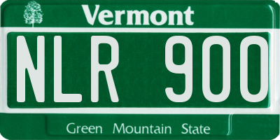 VT license plate NLR900