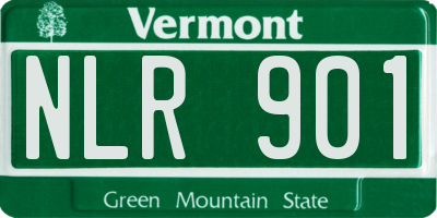VT license plate NLR901