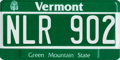 VT license plate NLR902