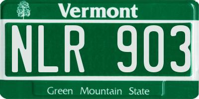 VT license plate NLR903