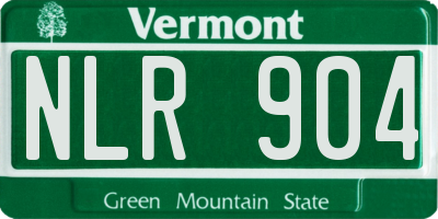 VT license plate NLR904
