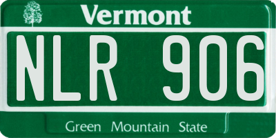 VT license plate NLR906