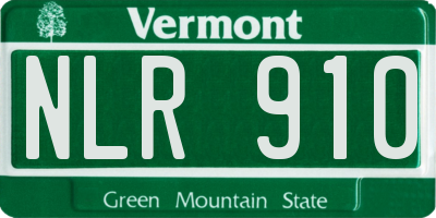 VT license plate NLR910