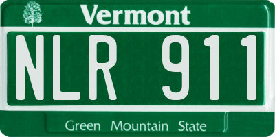 VT license plate NLR911