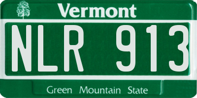 VT license plate NLR913