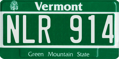 VT license plate NLR914