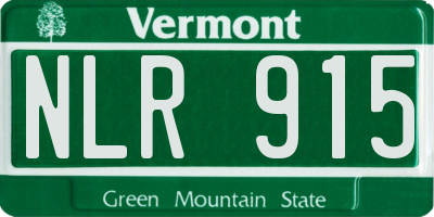 VT license plate NLR915