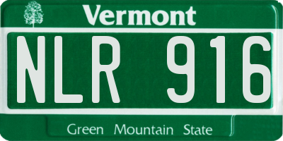 VT license plate NLR916