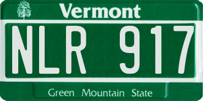 VT license plate NLR917