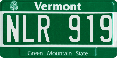 VT license plate NLR919